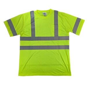 Corner Stone High Visibilty T Shirt Mens XL Class 3  Reflective LOT OF 8